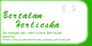 bertalan herlicska business card